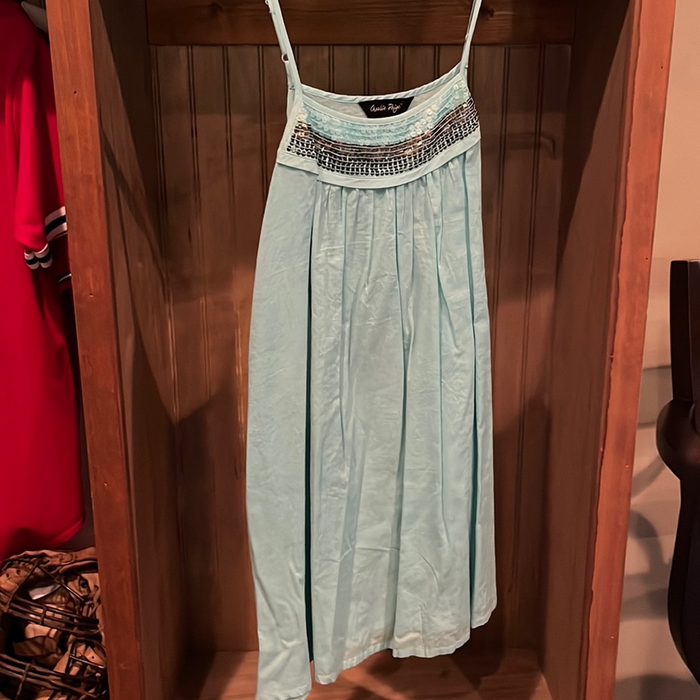 Like new S/M aqua blue sequined tank